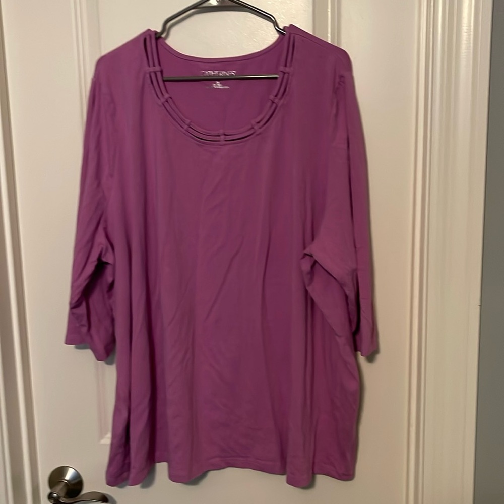 Pink 3/4 sleeve tee